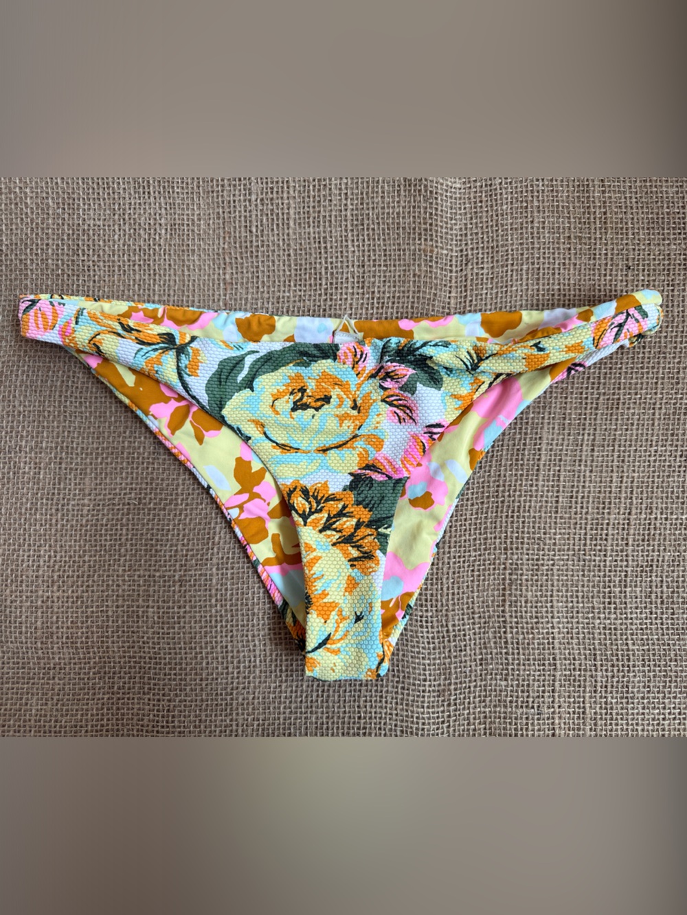Maaji Reversible Floral Bikini Bottoms in Yellow, Pink and Green